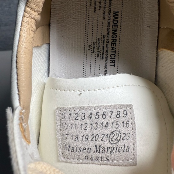 Maisen Margiela Classic White and Tan women's low top Sneakers size 40 - Picture 9 of 9